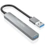 Aisens Hub USB 3.0 de Aluminio 4 Puertos Gris 10cm